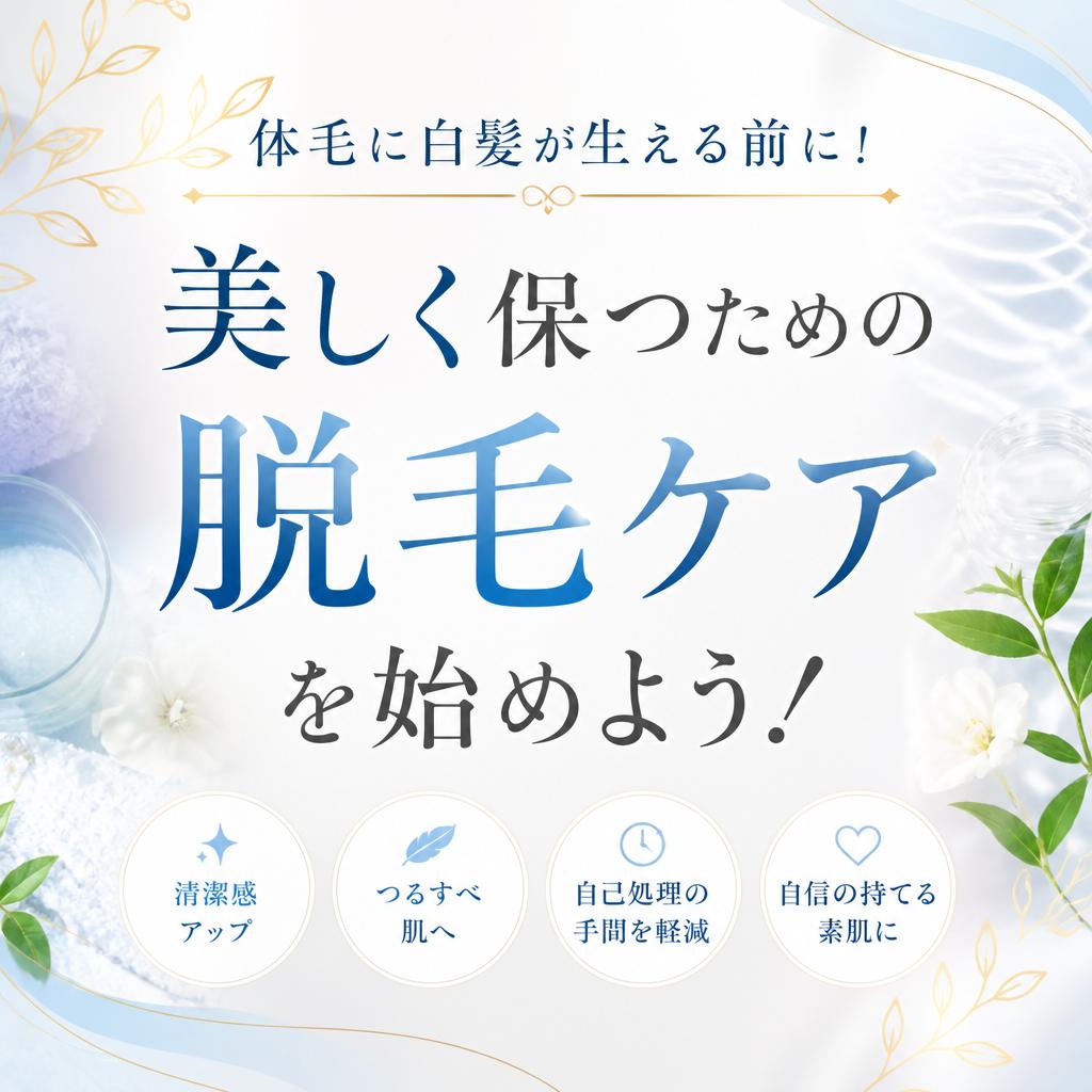 体毛に白髪が生える前に！美しく保つための脱毛ケアを始めよう！