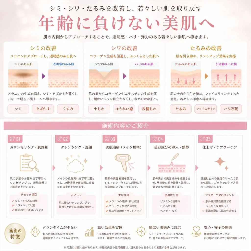 5. 光フェイシャルの具体的な効果
